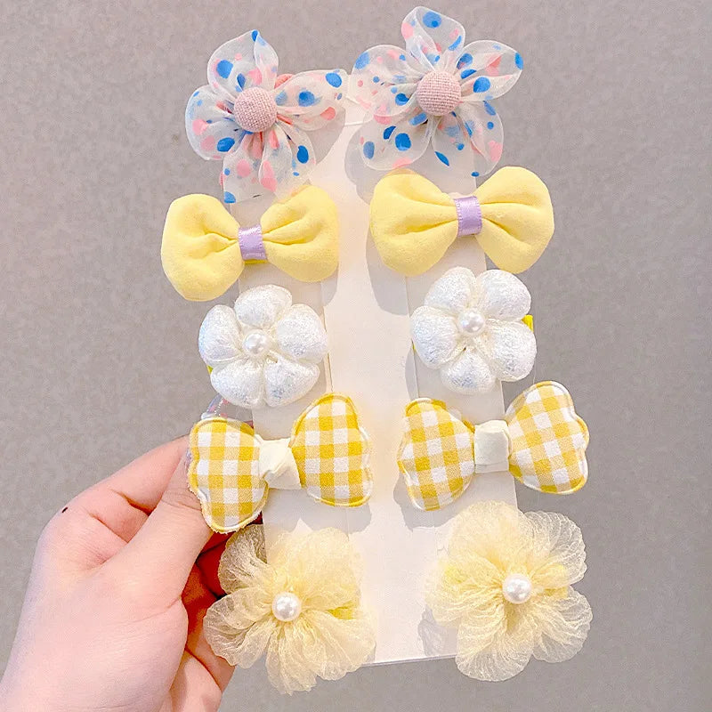Children's Hairpin Princess Little Girl Sweet Mesh Broken Clip Cute Baby Does Not Hurt Hair Headdress Suit