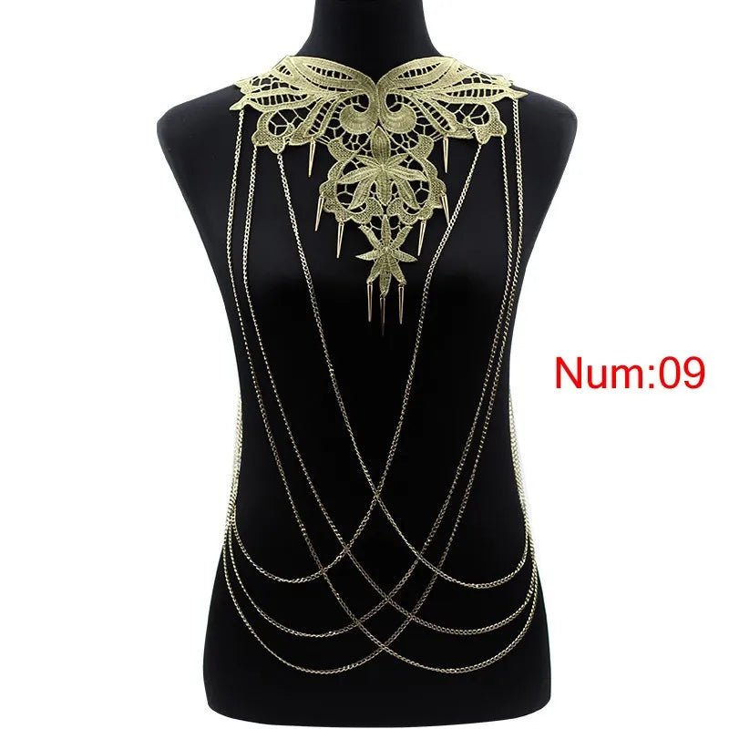 Fashion Chain Necklace Lace Flower Collares Sexy Women Lace Necklace 2017 Elegant Party summer jewelry