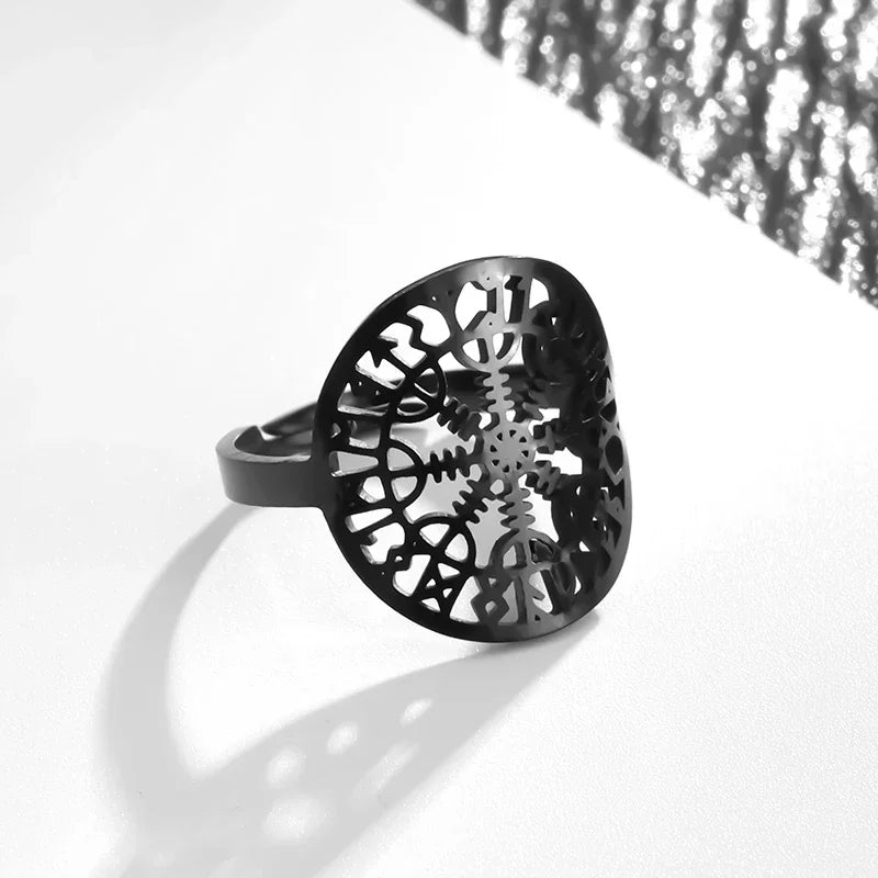 Stainless Steel Angel Wing Ring Open Adjustable Feather Ring for Men Women Couple Fashion Jewelry Anniversary Gift