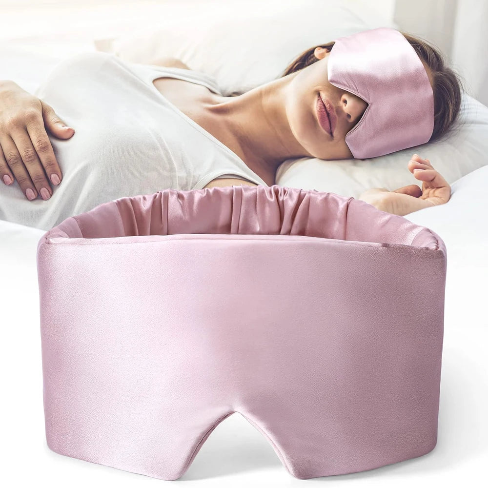 100% Mulberry Silk Blackout Sleeping Eye Mask Soft And Non-Intraocular Pressure Sleeping Mask Suitable For Side Sleep Adjustable
