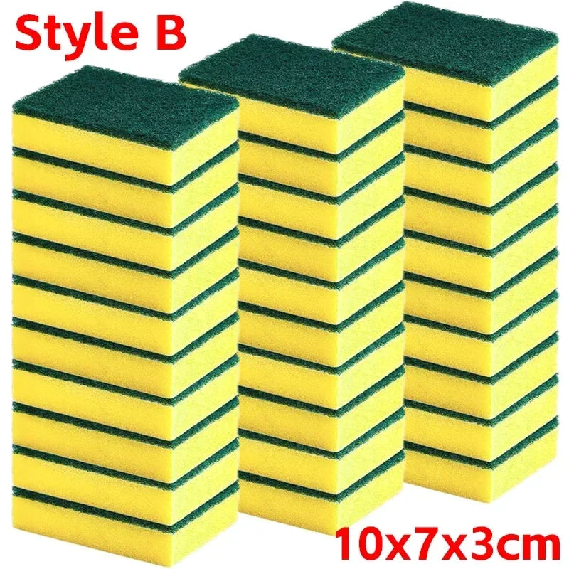 50 Highly absorbent double-sided sponge magic cleaning pot rust sponge cleaning brush kitchen cleaning tool