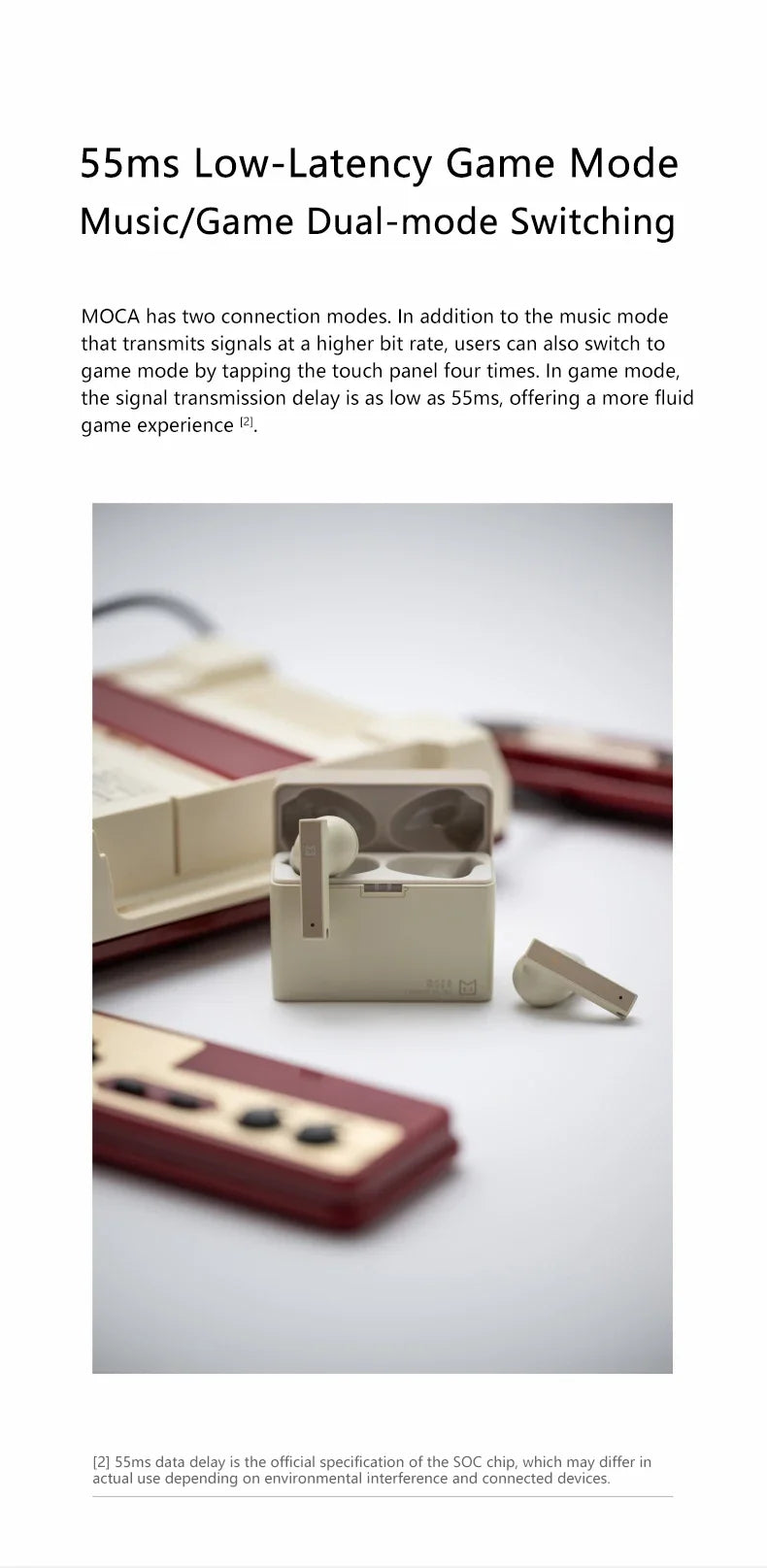 MOONDROP MOCA HiFi Sound Quality ANC TWS Low Latency Automatic Reconnection Wireless Charging BASS Control In-ear headphones