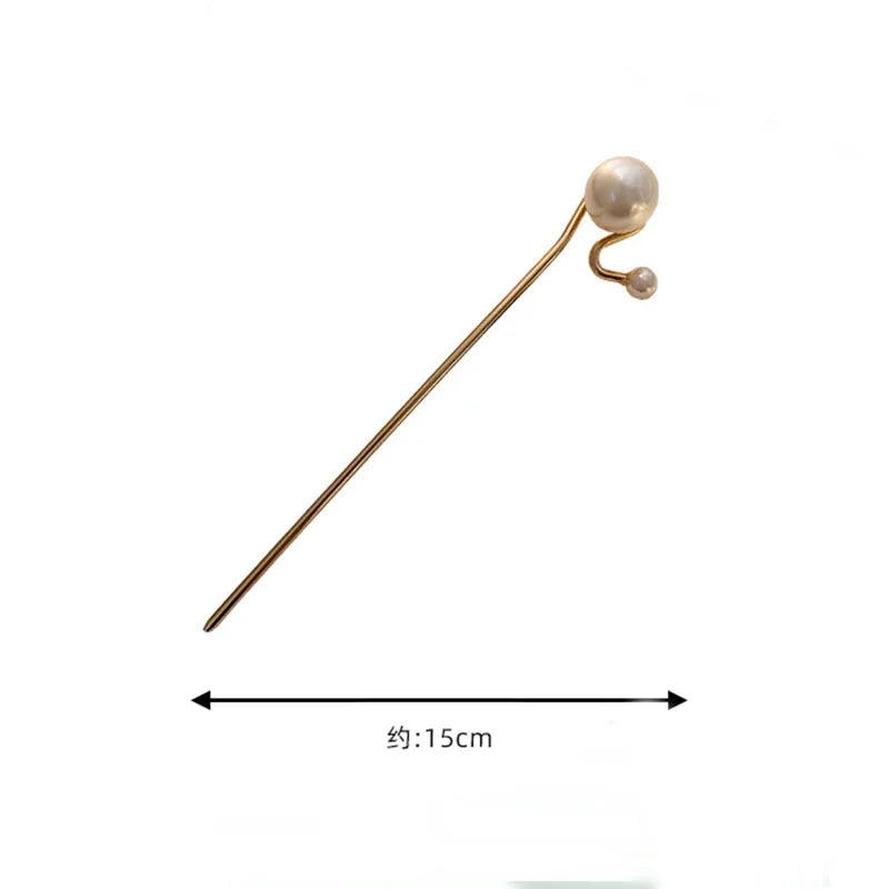 Fashion Women Simulated Pearl Hairpins Metal Barrette Clip Wedding Bridal Tiara Hair Accessories Wedding Hairstyle Design Tools