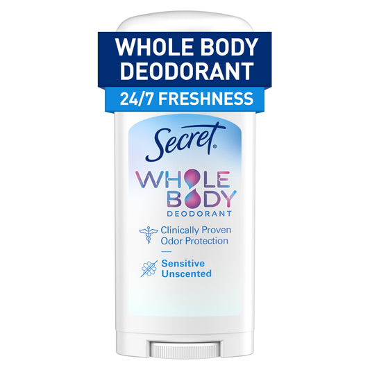 Whole Body Stick Aluminum Free Deodorant for Women Unscented 2.6Oz