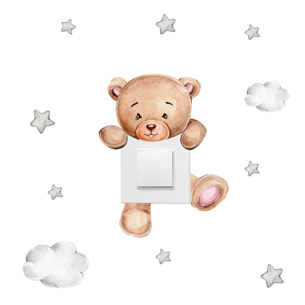 Sticker Easy Removal Superior Quality Ornament Bear Wall Sticker Cartoon Boys And Bedroom Wall Sticker Wallpaper Wide Use