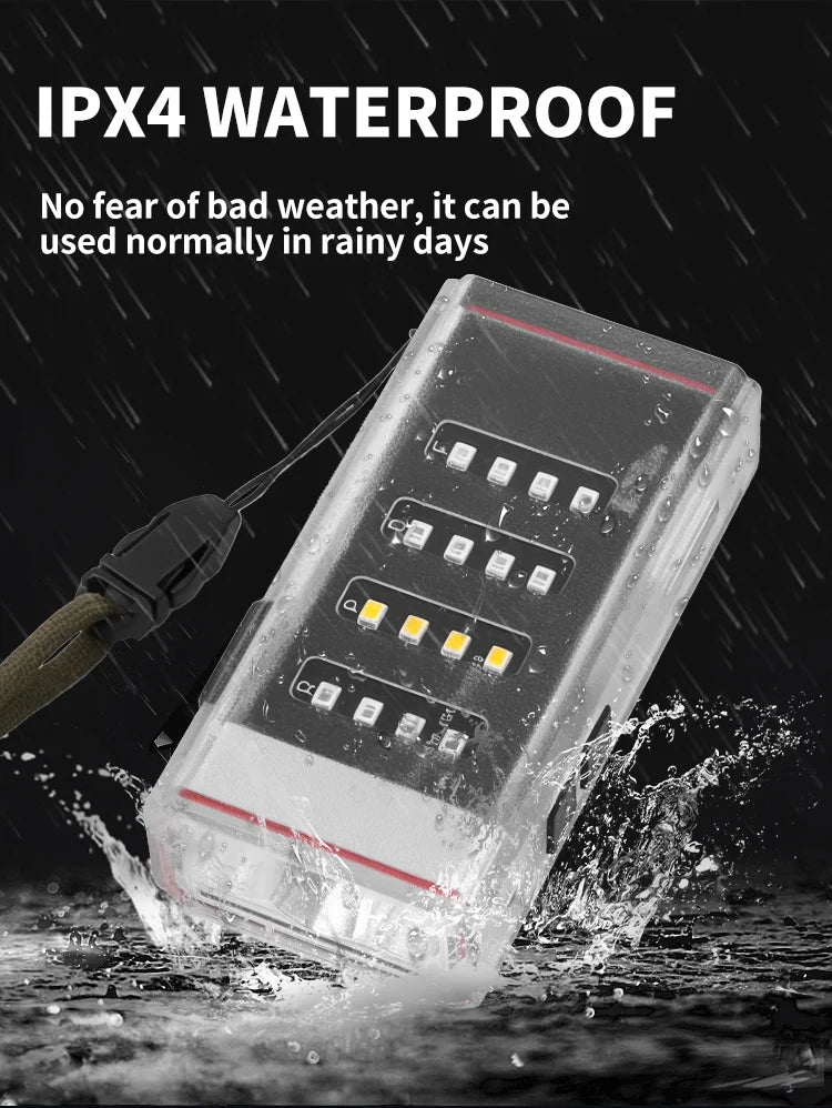 Super Bright Three P50LED flashlight four light sources Work Lamp with Magnet SOS Power Bank Waterproof Emergency Flashlight