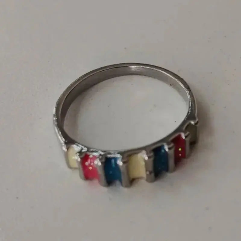 Silver Plated Opal Rings For Women Wedding Jewelry Fashion Gift Ring Size 5-12