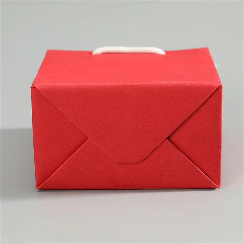 Gift Bags With Handles Paper Party Favor Handbag Bow Ribbon Jewelry Packing Birthday Wedding Graduation Celebration Present Wrap