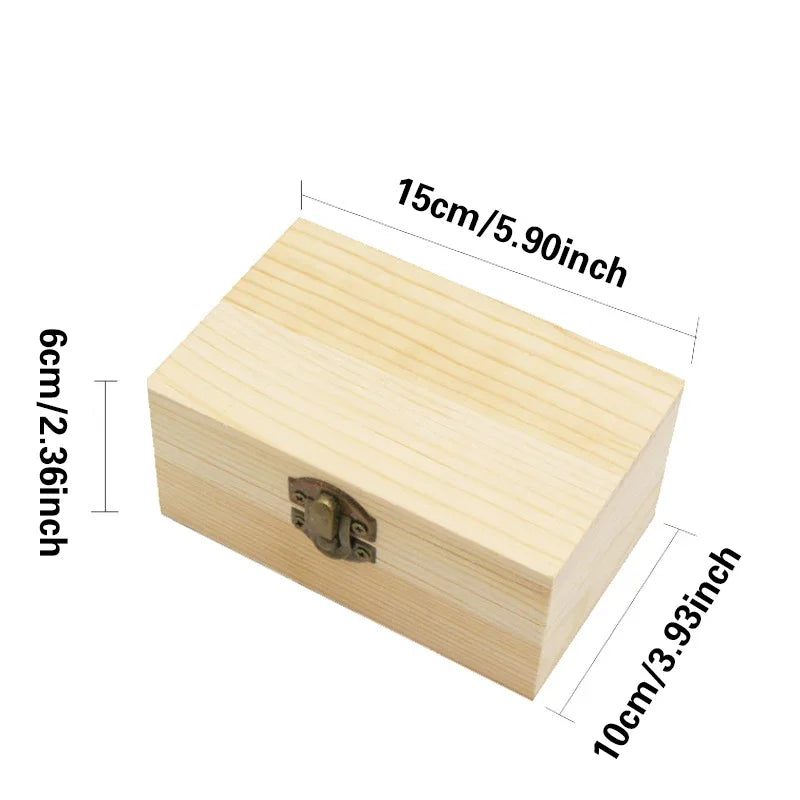 Wooden Storage Box With Hinged Lid Durable Multifunctional Case Crafts Jewelry Boxes For Household Pink Butterfly Letter Pattern