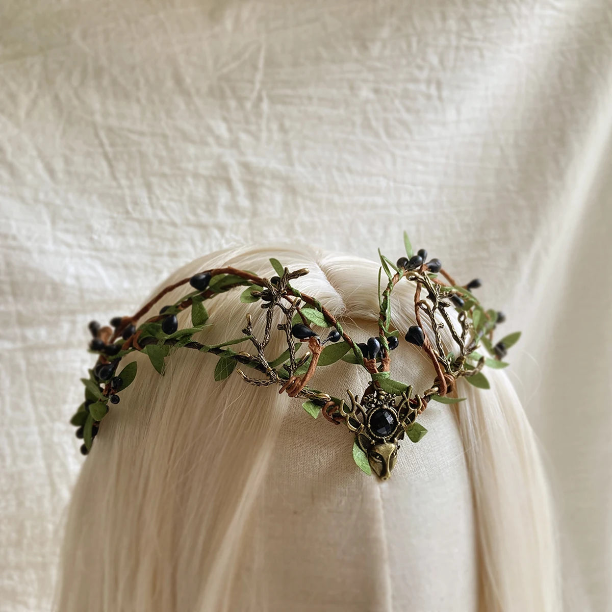 Fairy Crown Elf Tiara Crown For Women Wedding Tiara Bride Flower Girl Crown Fairy Costume Circlet Floral Hair Wreath Renaissance