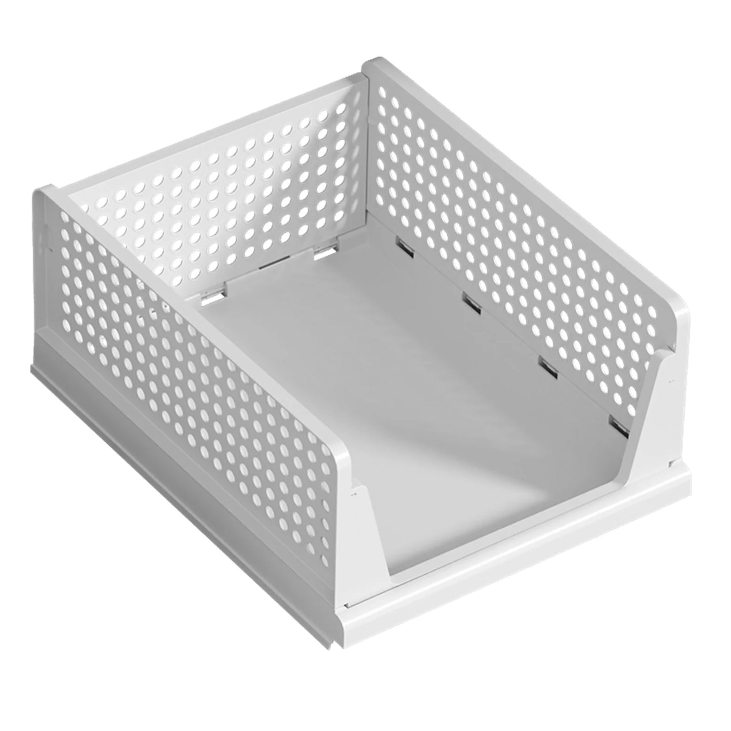 Clothes storage baskets can be stacked with drawer storage baskets, wardrobes, layered partitions, and pull-out folding storage