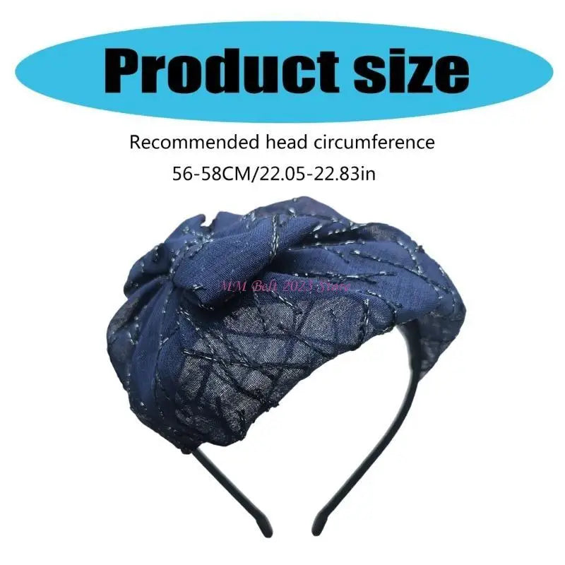 49ME Fashion Bowknot Fascinator Hat Luxurious Bows Headband With Headpiece Hair Decoration for Women and Girls