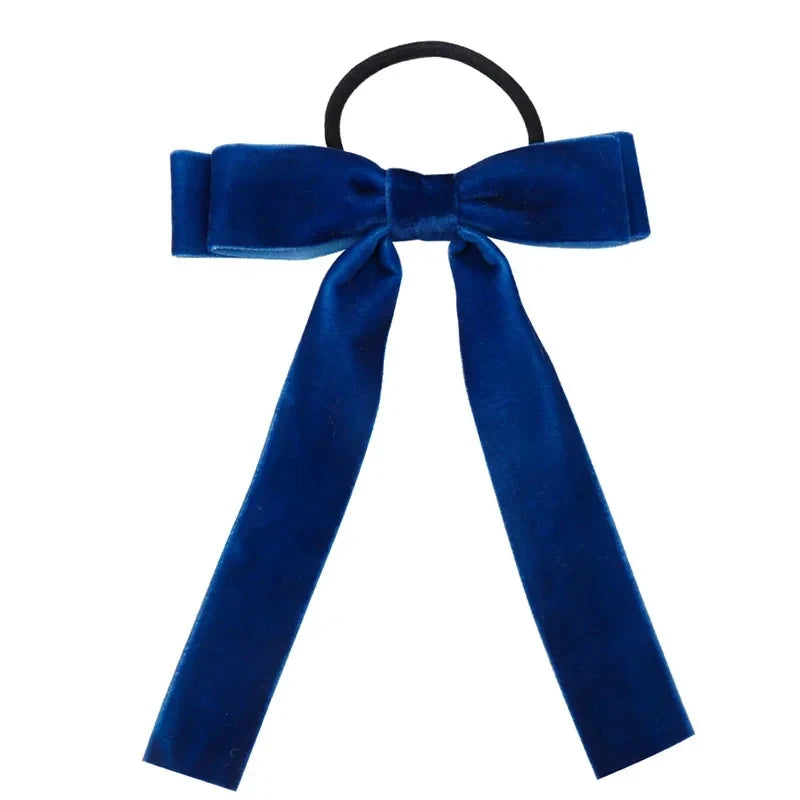 1Pcs Cute Bows Hair Ties For Girls Elastic Kids Hair Bands Holders Shine Headwear Girl Hair Accessories Scrunchie Ornaments Gift