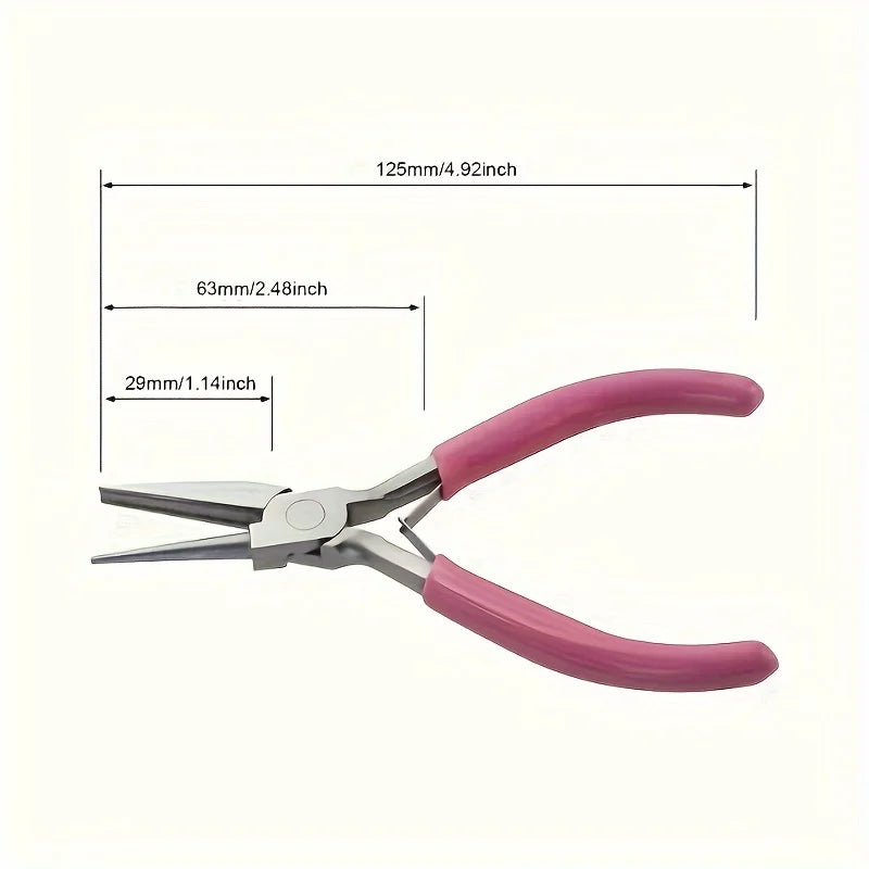 5-inch professional round concave pliers, used for jewelry making mini precision wire loop tools, ideal DIY manual tools