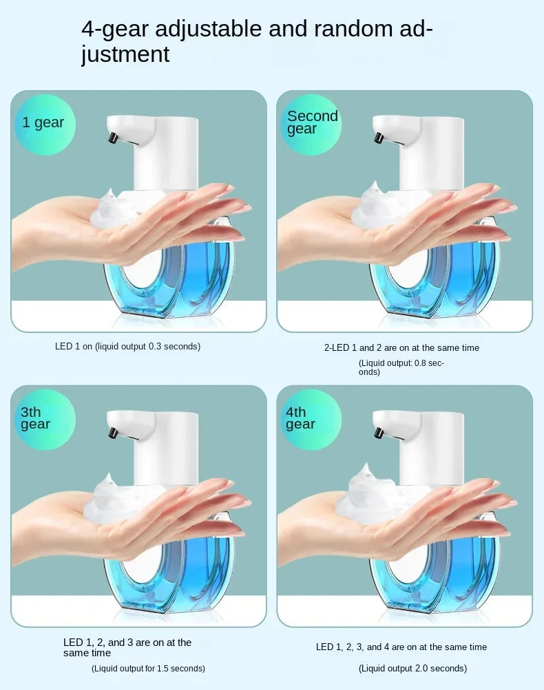 NOCCLILI Smart Soap Dispenser 420ml Touchless Motion Sensor Washing Hand Device Wall-Mounted Liquid Soap Dispenser