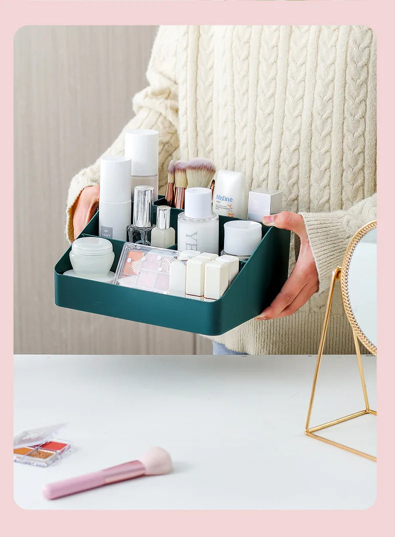 Cosmetics storage box, desktop storage shelf, dresser, large-capacity sorting rack