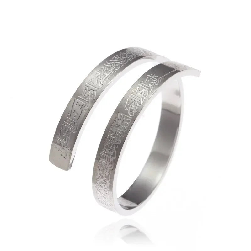 Stainless Steel Angel Wing Ring Open Adjustable Feather Ring for Men Women Couple Fashion Jewelry Anniversary Gift