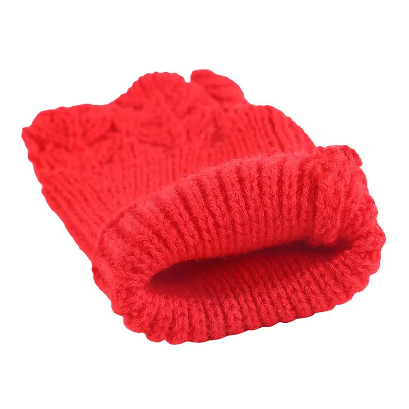 Women Knitted Warm Half Gloves Autumn Winter Fingerless Gloves Arm Sleeve Girls Fashion Casual Accessories Mittens