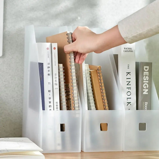 Sundries Storage Box Folding File Storage Box Desktop Organizer Transparent File Organizer Box Paper Organizer Minimalism