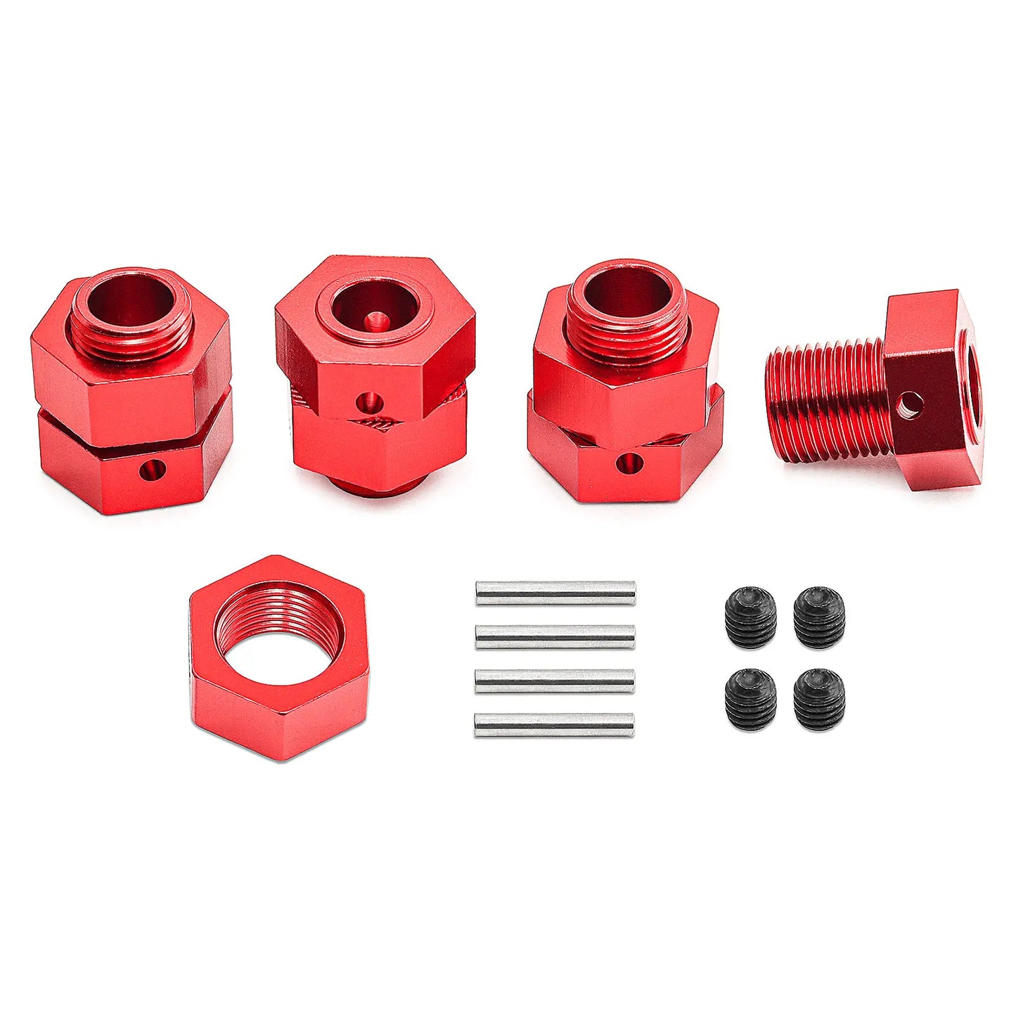 17mm Wheel Hex Bolts - Aluminum Alloy Heavy-Duty Hex Nuts, Compatible with ARRMA 1/8 KRATON OUTCAST 6S BLX Upgrade Parts