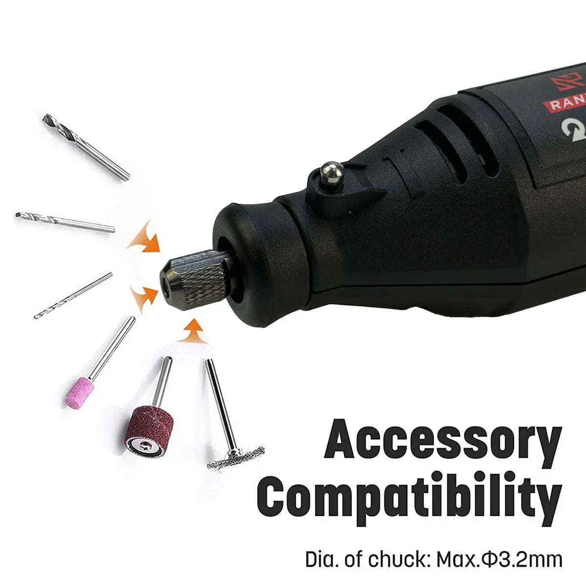 Rotary Tool Kit, Equipped With Flex Shaft And Multifunctional Chuck, 43 Accessories! ✨