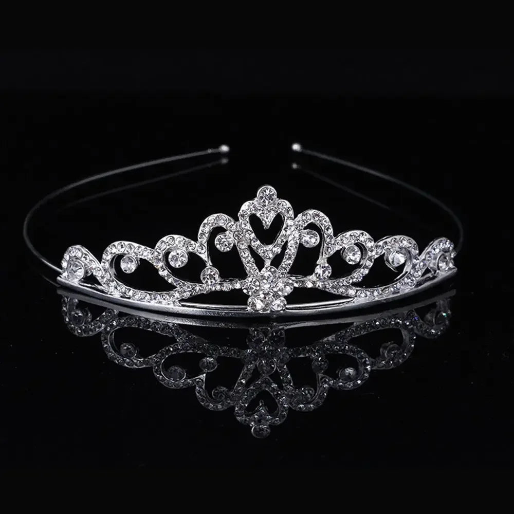 Children Tiaras and Crowns Headband Kids Girls Bridal Crystal Crown Wedding Party Accessiories Hair Jewelry Ornaments Headpiece