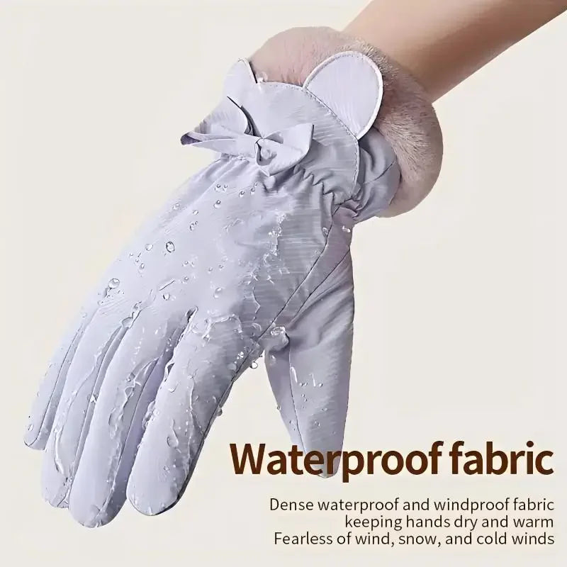 Women's Gloves - Warm, Waterproof & Touchscreen Compatible for Winter Outdoor Activities