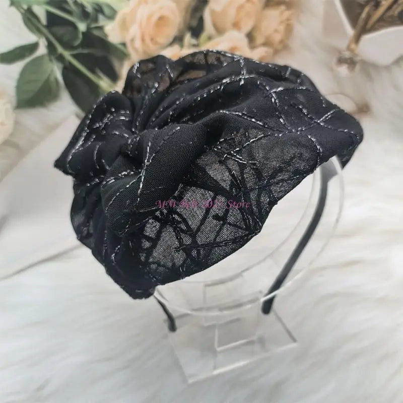 49ME Fashion Bowknot Fascinator Hat Luxurious Bows Headband With Headpiece Hair Decoration for Women and Girls