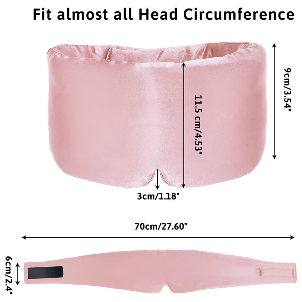 100% Mulberry Silk Blackout Sleeping Eye Mask Soft And Non-Intraocular Pressure Sleeping Mask Suitable For Side Sleep Adjustable