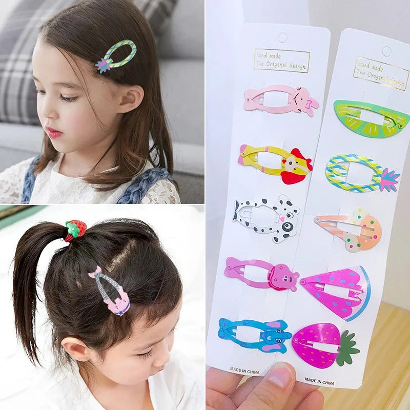 Cute Cartoon Fruit Hairpins Set Children Baby Girls Kid Kawaii Hair Clips Pin Barrettes Accessories Hairgrips Headdress Headwear