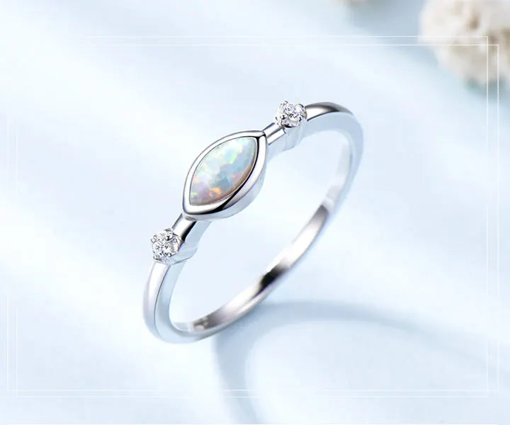 3*6mm Ring Opal Rings Silver 925 Ring for Women Fashion Jewelry