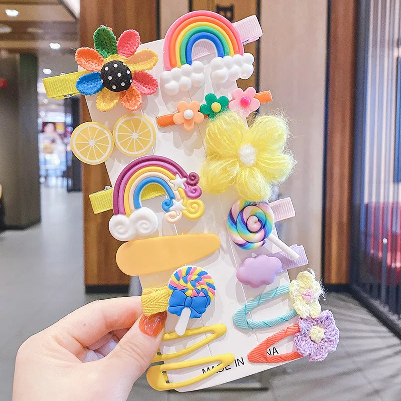 Children's Hairpin Princess Little Girl Sweet Mesh Broken Clip Cute Baby Does Not Hurt Hair Headdress Suit