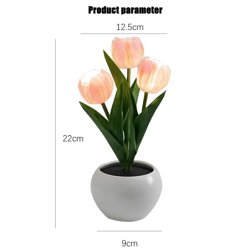 Tulip Table Lamp LED Bedside Lamp Simulation Flower Bouquet Bedroom Bedside Romantic Atmosphere Birthday Gift Home Decoration (Free Shipping) 💝💖🌹 (Free Shipping) 💝💖🌹