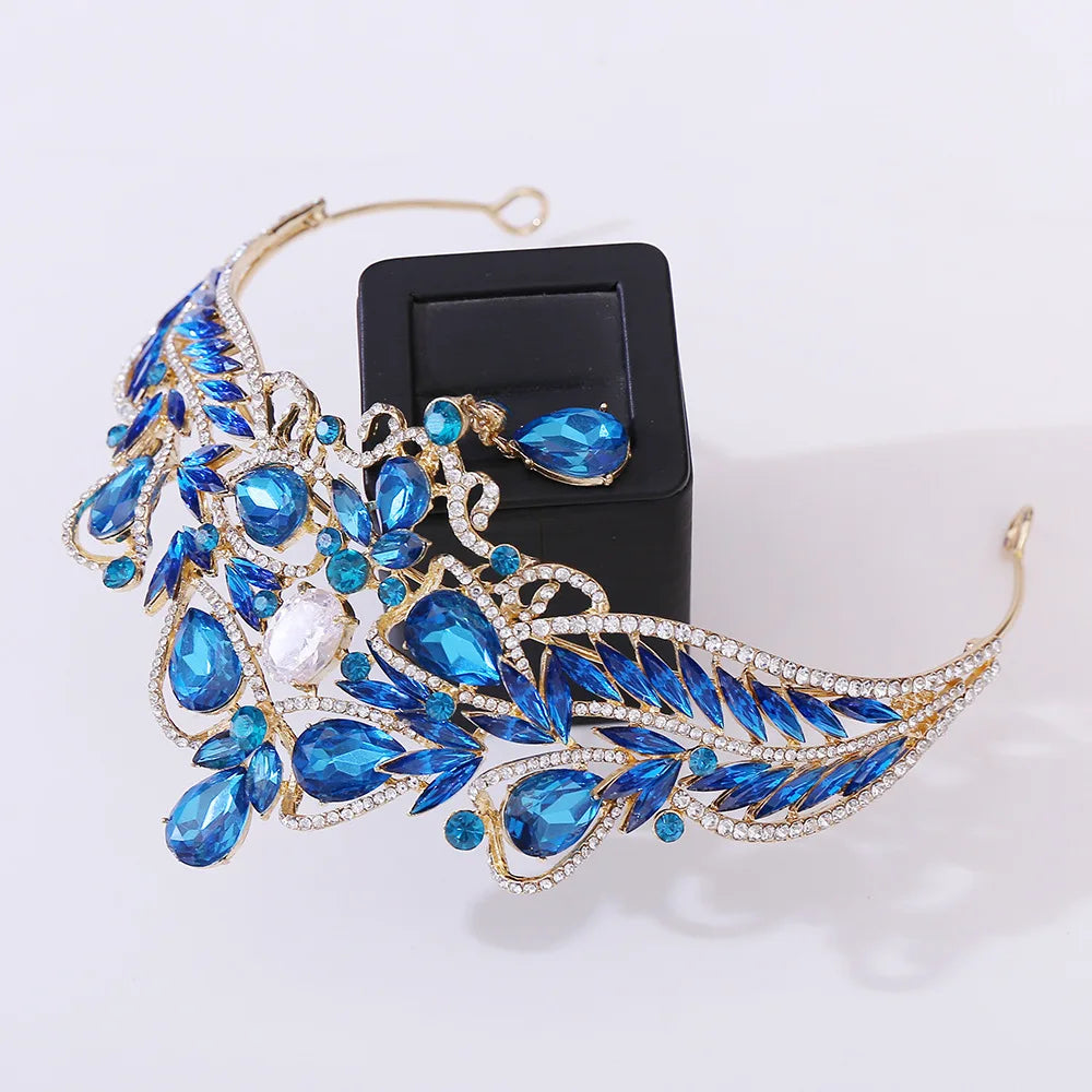 Luxury Wedding Crown for Bride Tiaras Rhinestone Hair Jewelry Gifts Crystal Hair Accessories Women Headband Bridal Headwear (Free Shipping) 💝🌹💖