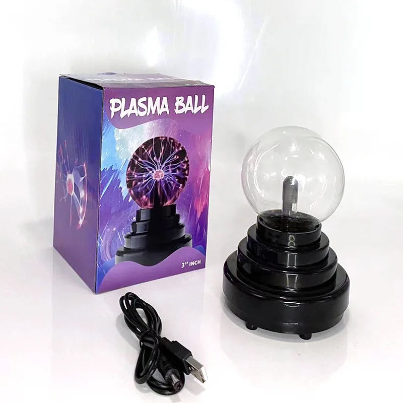 Novelty Touch Sensor Night Light USB Interest Magic Table Lamp Children's Gift Party Bedroom Desk Decor Glass Plasma Ball Lamp