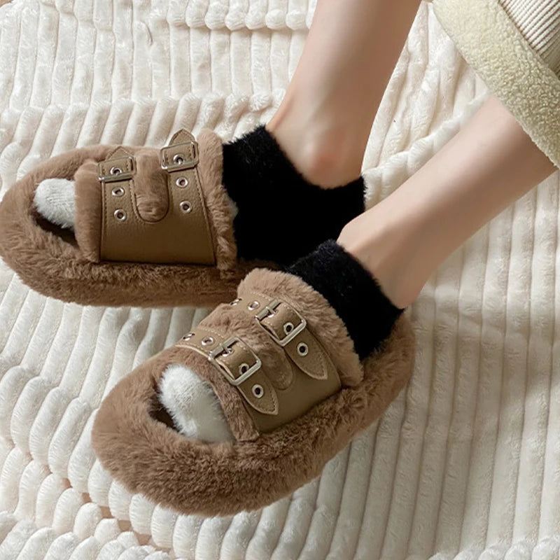 Women Socks Warm Soft Fuzzy Slipper Non-slip Thick Invisible Mink Cashmere Sock Panda Kawaii Ankle Sox High Quality Comfortable