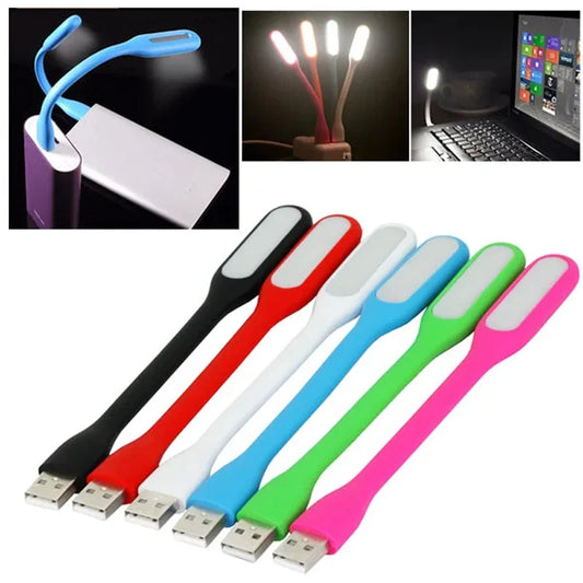 USB LED Light Emergency Lamp Flexible Bendable Reading Book Light Portable Mini Night Light for Power Bank Computer PC Laptop