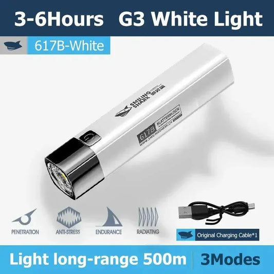 Super Bright LED Flashlight USB Rechargeable Battery Led Torch for Night Riding Camping Hunting Outdoor Waterpr Flash Light