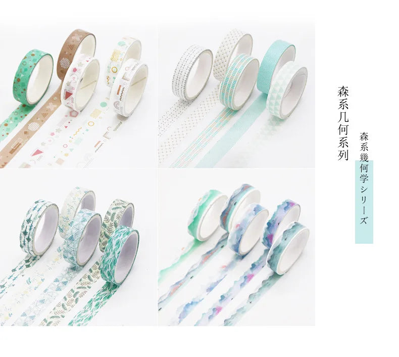 5 PCS Kawaii Washi Tapes Set Scrapbooking Stickers Supplies Japanese Cute korean stationery Journaling Aesthetic Masking tape