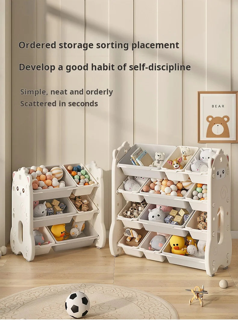 Children's toy storage large capacity classification multi-layer storage rack baby locker Shelf organizer Children's bookshelve
