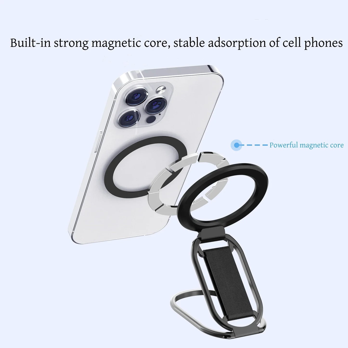 NEW MagSafe Phone Grip Stand for MagSafe Kickstand Compatible with Mag Safe Finger Loop with Phone Ring Holder Strap for iPhone