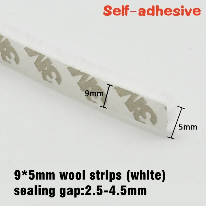 10M Aluminum Sliding Door Window Brush Seal Strip Weatherstrip Draught Excluder Dustproof Card Slot Sealing Tape Door Gasket