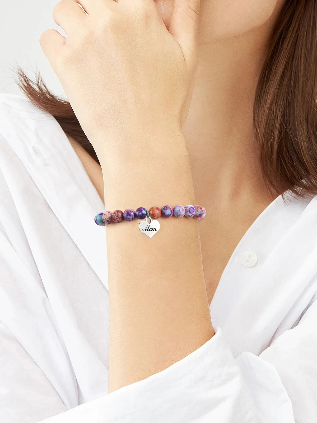 Gifts for Mom Birthday, Mother's Day Gifts Valentine's Day Gifts for Mom Mother, Natural Stone Bracelets Jewelry for a LifeTime!