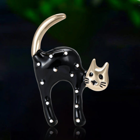 Enamel Cat Pins for Women Unisex Animal Brooches Kitten Lapel Pins Event Party Backpack Decoration Clothes Accessories