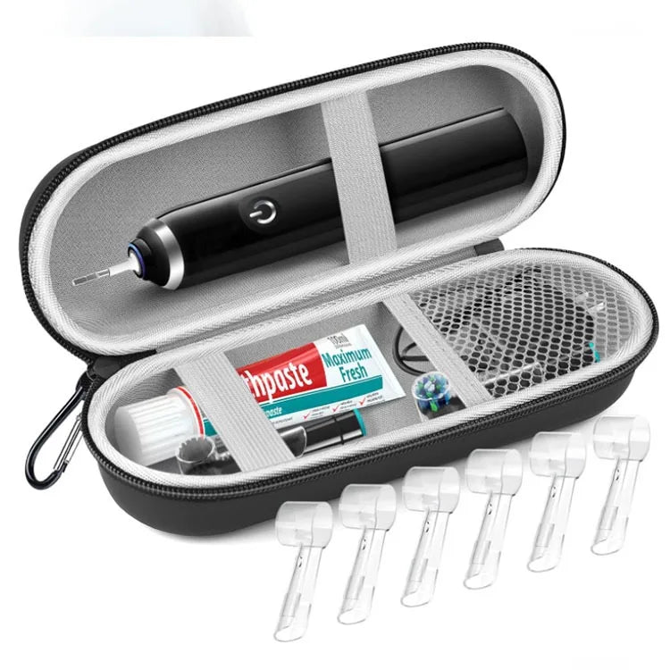 Electric Toothbrush Travel Accessories - Portable Storage Box with Accessory Compartment - Shockproof Storage - Includes Toothbr