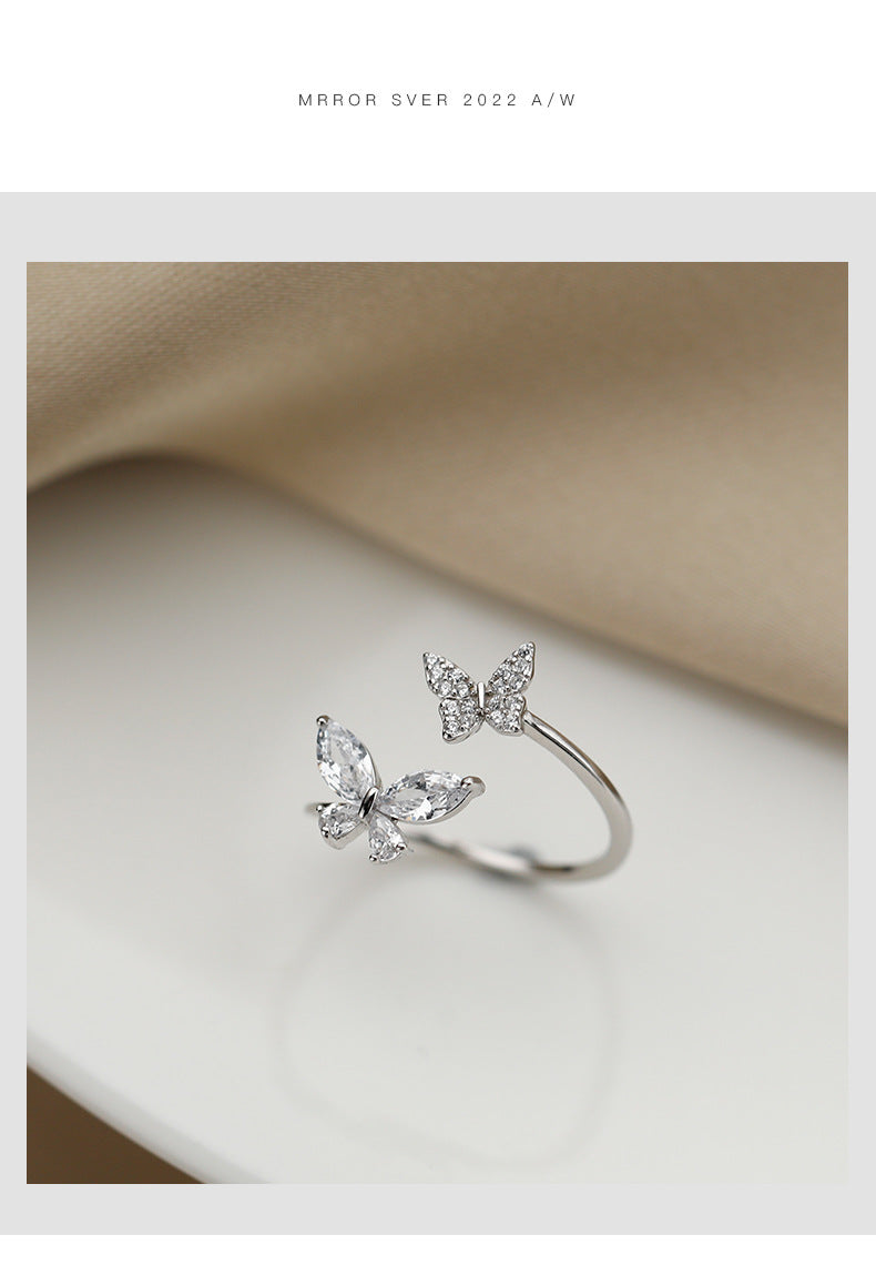 Beautiful Silver Filled Ring with Sparkling Melee Gems
