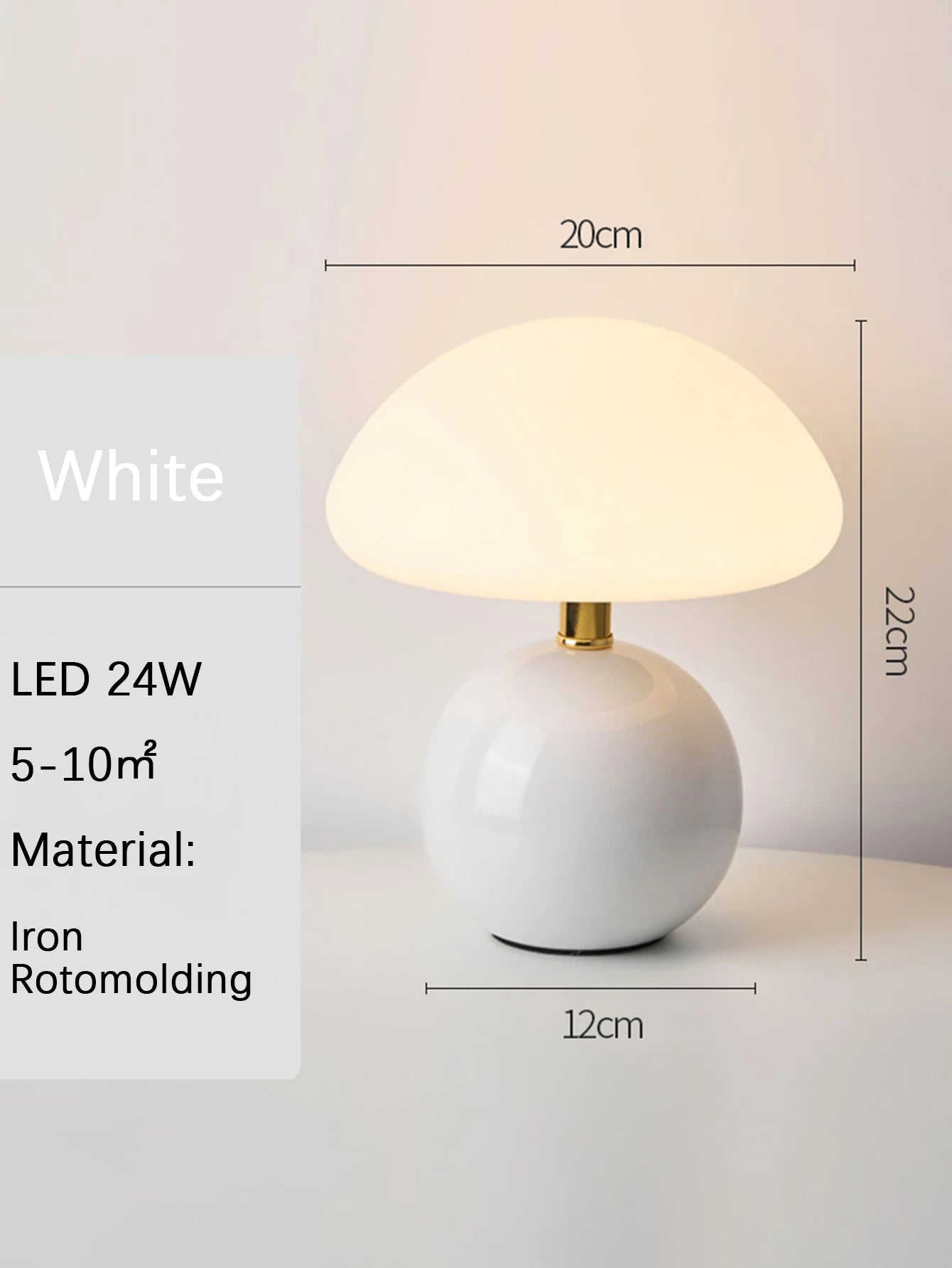 Led table lamp for bedroom Lamp bedside table White/pink/red/beige/orange stromatolite moon desk Mood light Room decorating item