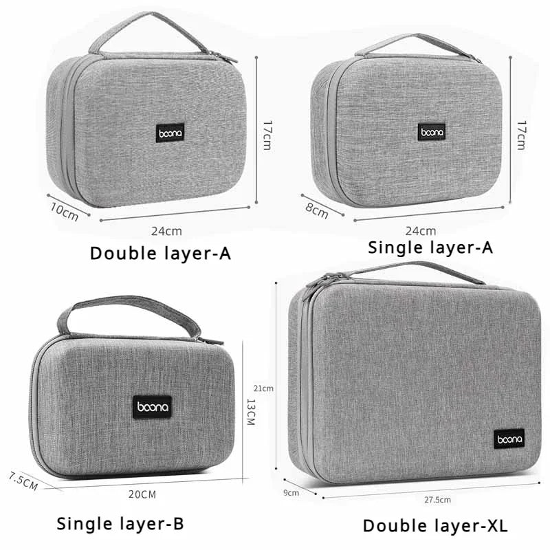Travel Electronics Accessories Storage Bag Large Capacity Tablet Hard Data Cable Organizer Box Eva Hard Protective Case 