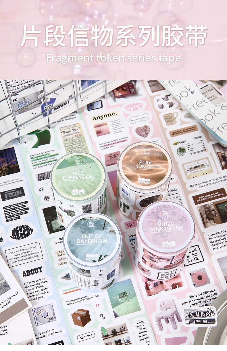 Washi Tape Set Korean Style Washi Tape Kawaii Aesthetic Decorative Adhesive Tape for Scrapbooking Journaling DIY Crafts Arts
