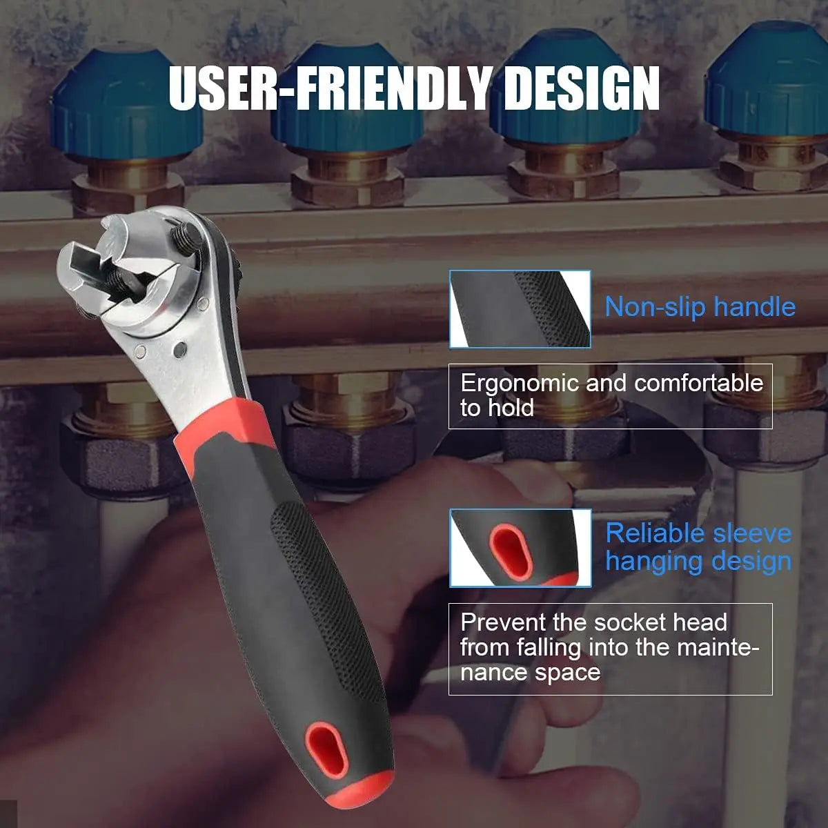 Multifunctional Ratchet Wrench Adjustable 6-22mm Screw Universal Adjustable Ratcheting Wrench Repair Hand Tools